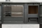Stove Pro PANONIA Ceramic, 10 kW, grey, left outlet