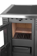 Kályha Pro PANONIA Ceramic, 10 kW, szürke, jobb oldali kivezető