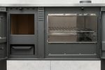 Kályha Pro PANONIA Ceramic, 10 kW, szürke, jobb oldali kivezető