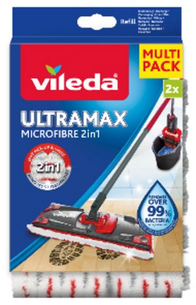 Mop cloth Vileda Ultramax Microfibre 2in1, pack of 2 pcs, replacement