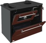Tűzhely 701-G OMEGA Kuzine, 9,1 kW üveggel, barna, bal oldali kivezető