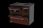 Stove 701-G OMEGA Kuzine, with glass, brown, left outlet