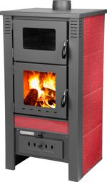 Kályha Pro TAURUS Ceramic, piros, 12 kW, 120 mm, sütővel