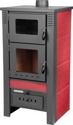 Kályha Pro TAURUS Ceramic, piros, 12 kW, 120 mm, sütővel