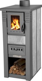 Stove Pro LAVA Ceramic, grey, 6.5 kW, 120 mm