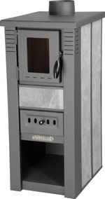 Kályha Pro LAVA Ceramic, szürke, 6,5 kW, 120 mm