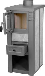 Kályha Pro LAVA Ceramic, szürke, 6,5 kW, 120 mm