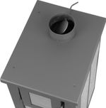 Stove Pro LAVA Ceramic, grey, 6.5 kW, 120 mm