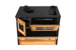 Stove 701-G OMEGA Kuzine, with glass, cappuccino, right outlet