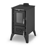 Kályha 806 IGLO, 10,69 kW, öntöttvas, fekete