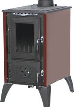 Kályha 806 IGLO, 9 kW, öntöttvas, bordó