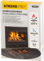 Kandallóalátét Strend Pro, max 230°C, 104x61x0,04 cm