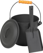 Strend Pro ash bucket with shovel, 5.5 lit., 21.5x19.5 cm