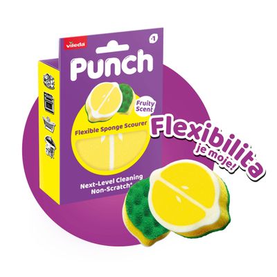 Vileda Punch Sponge Lemon