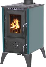 Kályha 806 IGLO, 10,69 kW, öntöttvas, sötétzöld