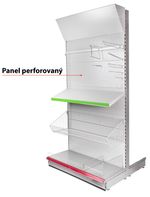 Panel Racks H03 950x400x1.2 mm perforált *M*, szürke