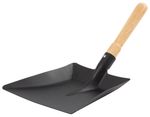 Dustpan S532, black, with wooden handle050000005259