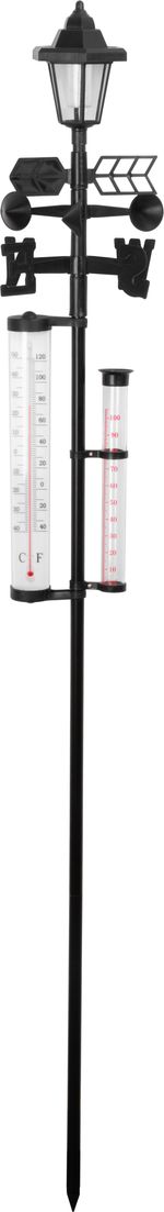 Weather station SWS29, Solar, 158 cm, rain gauge, thermometer, solar lamp