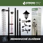 Weather station SWS29, 158 cm, garden rain gauge, thermometer, solar lamp, wind direction