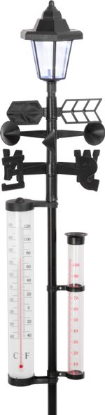 Időjárás állomás SWS29, Solar, 158 cm, esőmérő, hőmérő, napelemes lámpa