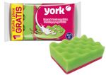 Sponge York 030220, for kitchen dishes, 4+1 pcs, wave, wavy