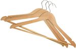 Hangers York 067510, for clothes, wooden, pack of 3 pcs, 44.5x23 cm