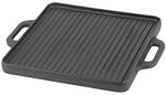 Lap grillezésre PerfectHome GL3, 33x33 cm, öntöttvas, négyzet alakú, sima / csíkos