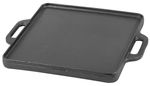 Lap grillezésre PerfectHome GL3, 33x33 cm, öntöttvas, négyzet alakú, sima / csíkos