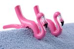 Pliers for beach towels, 13x9x3cm, 2 pcs, flamingos