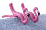 Clips, for beach towels, 13x9x3cm, 2 pcs, flamingos