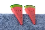 Clips, for beach towels, 12x9x7.5cm, 2 pcs, watermelons