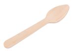 Spoon MagicHome Woodline ECO Gastro, wooden, cutlery, 110 mm, pack of 100 pcs, 100% Natural, mini de