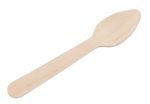 Kiskanál MagicHome Woodline ECO Gastro, fa, evőeszköz, 110 mm, csomag 100 db, 100% Natural, mini des