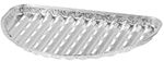 Bowl MagicHome, 33x19x2.0 cm, 4 pcs, semi-circular, perforated, aluminum