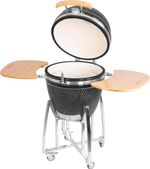 Grill Strend Pro Kamado Egg 21", 46,7 cm átmérő, 91 cm grillmagasság, fekete, 130x73x122 cm