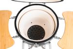 Grill Strend Pro Kamado Egg 21", 46,7 cm átmérő, 91 cm grillmagasság, fekete, 130x73x122 cm