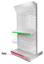 Racks H11 950 mm homlaplap - lábvédő lemez gumi léccel *M*, szürke