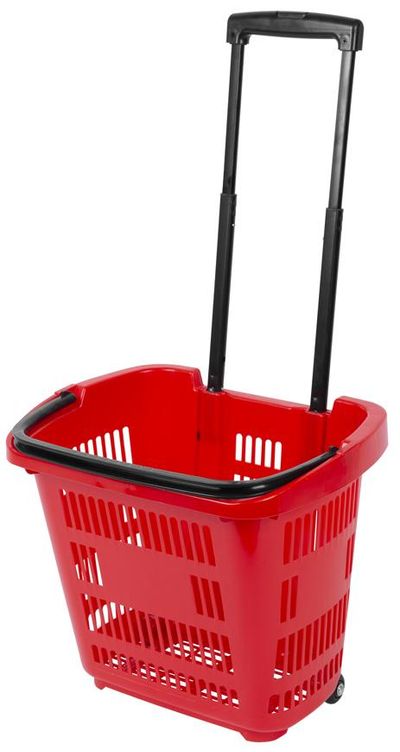 Shopping Basket Racks Shopper, 460x355x420 mm, telescopic handle, with wheels