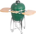 Grill Strend Pro Kamado Egg 21", 46,7 cm átmérő, 91 cm grillmagasság, zöld, 130x73x122 cm
