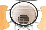 Grill Strend Pro Kamado Egg 21", 46,7 cm átmérő, 91 cm grillmagasság, zöld, 130x73x122 cm