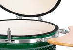 Grill Strend Pro Kamado Egg 21", 46,7 cm átmérő, 91 cm grillmagasság, zöld, 130x73x122 cm