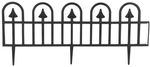 Fence Gardens F709, 78x34 cm, plastic, black, mini decorative, pack of 4 pcs