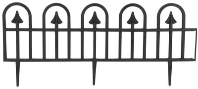 Fence Gardens F709, 78x34 cm, plastic, black, pack 4 pcs