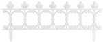 Fence Gardens F755, 87x34 cm, plastic, white, mini decorative, pack of 4 pcs