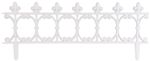 Fence Gardens F755, 87x34 cm, plastic, white, mini decorative, pack of 4 pcs