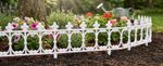 Fence Gardens F755, 87x34 cm, plastic, white, mini decorative, pack of 4 pcs