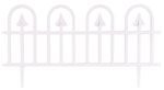 Fence Gardens F709, 61x32 cm, plastic, white, mini decorative, pack of 4 pcs