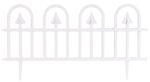 Fence Gardens F709, 61x32 cm, plastic, white, mini decorative, pack of 4 pcs