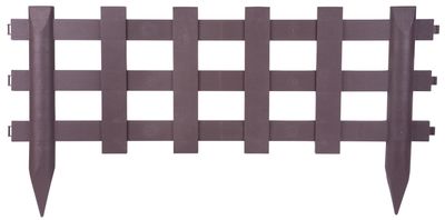 Fence Gardens F753, 100x49 cm, plastic, brown, pack 2 pcs