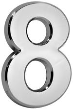 House number MagicHome "8", with adhesive tape, silver, descriptive, 70x100 mm, ABS